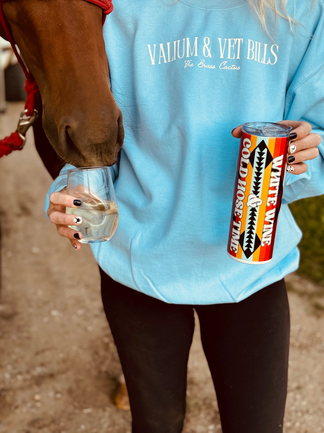 White Wine & Cold Hose Time Tumbler